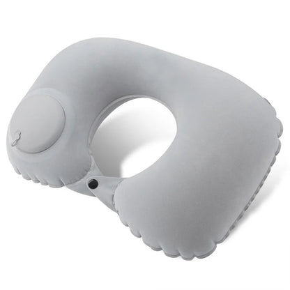 Flocking Inflatable Portable Neck Pillow
