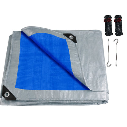 Large PE Tarpaulin Waterproof Sheet Cover with Reinforced Grommets