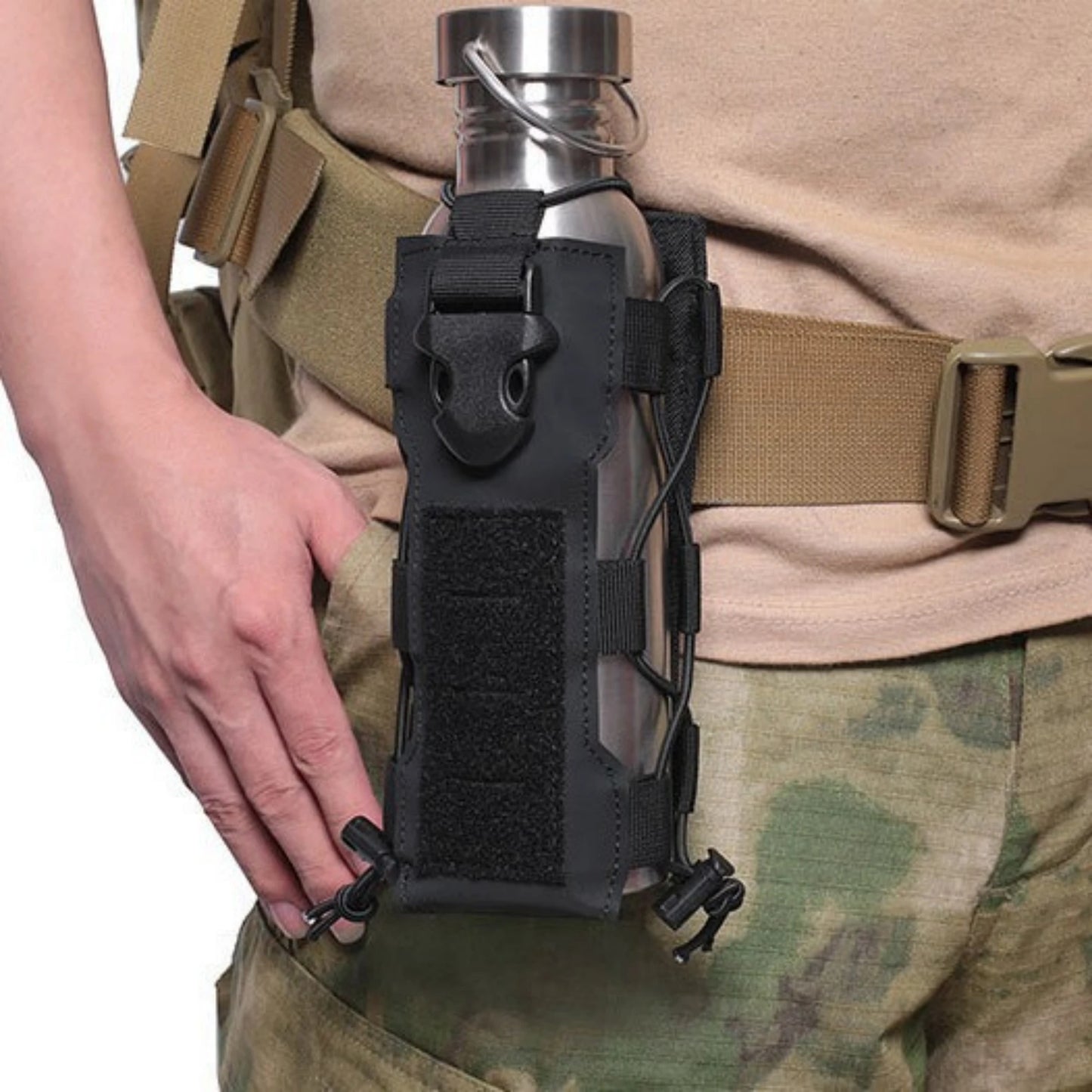 Tactical Molle Pouch Water Bottle Bag Holster