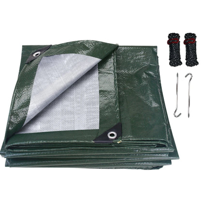 Large PE Tarpaulin Waterproof Sheet Cover with Reinforced Grommets