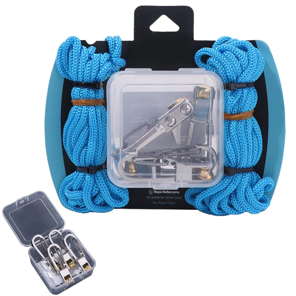 Lock Buckle Rope with Roller Tensioner 6 Hooks