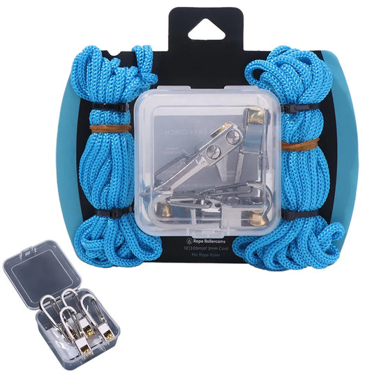 Lock Buckle Rope with Roller Tensioner 6 Hooks