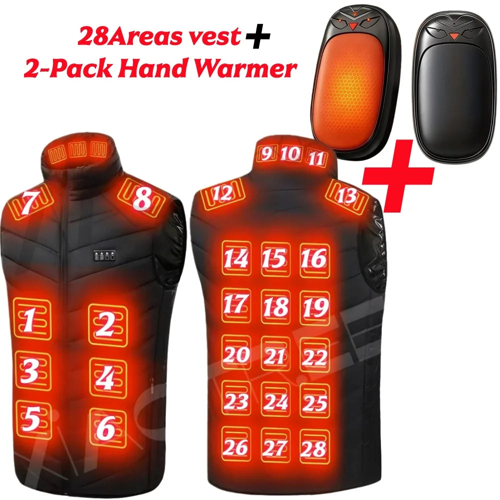 Areas Heated Vest Men Jacket Heated Winter Womens Electric