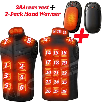 Areas Heated Vest Men Jacket Heated Winter Womens Electric