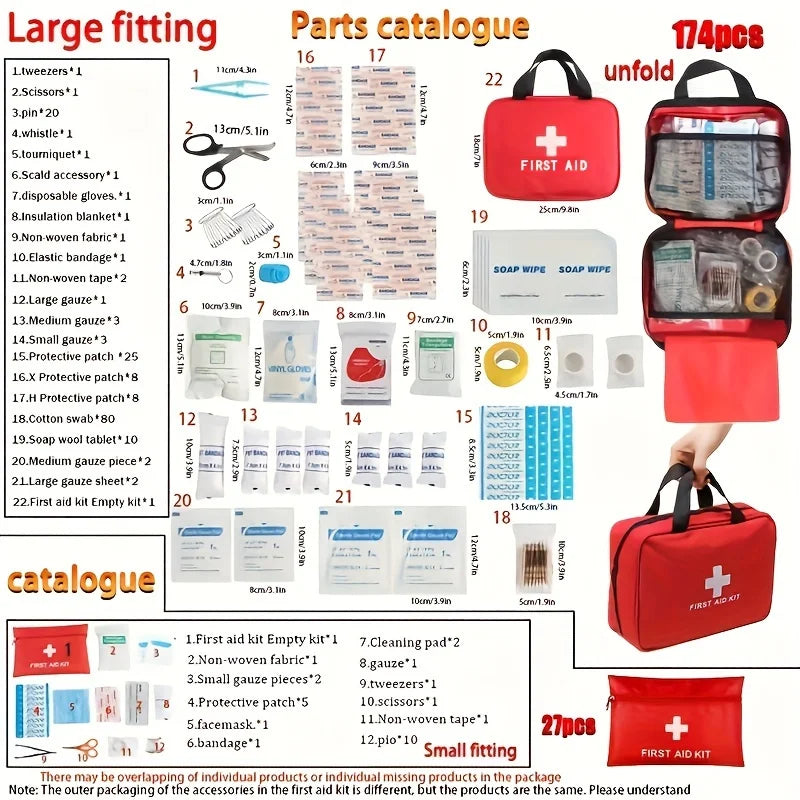 Deluxe First Aid Kit with Carrying Pouch