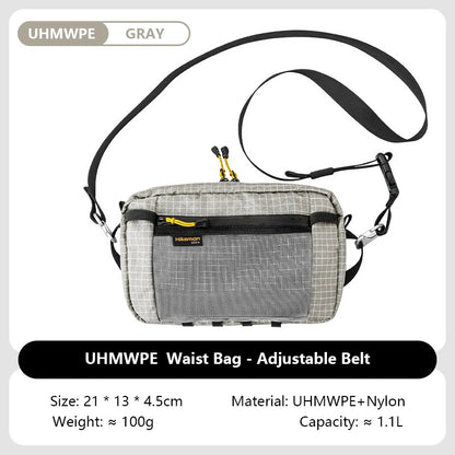 Fiber Waist Pack 1.1L Waterproof UrltraLight Multi Pocket