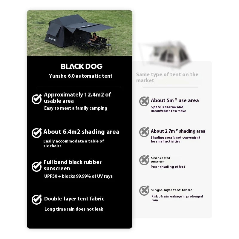 Fully Automatic Quick-open Family Outdoor Camping Tent