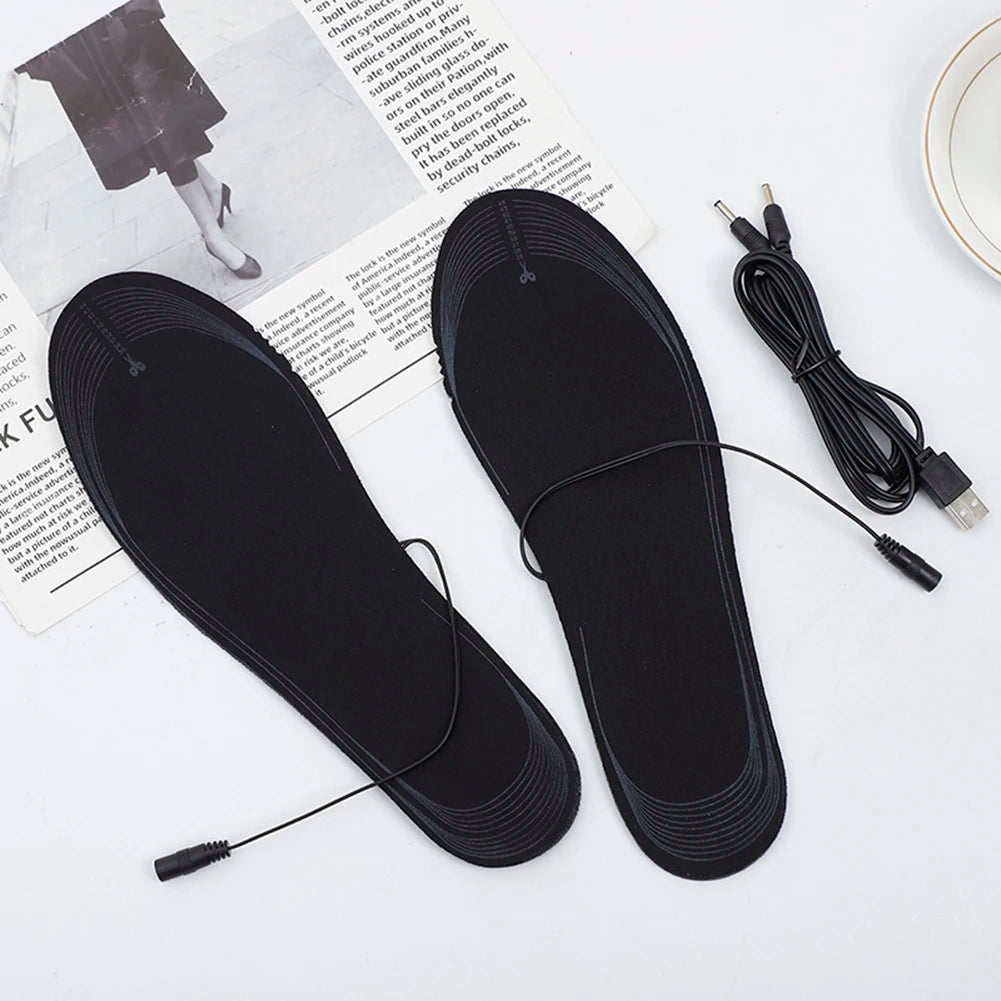 Unisex Soft Heating Insoles Adjustable Temperature Rechargeable