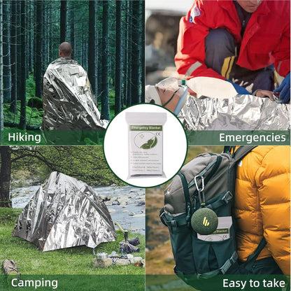 5-30Pc Outdoor Emergency Gold-Sliver Survival Blanket