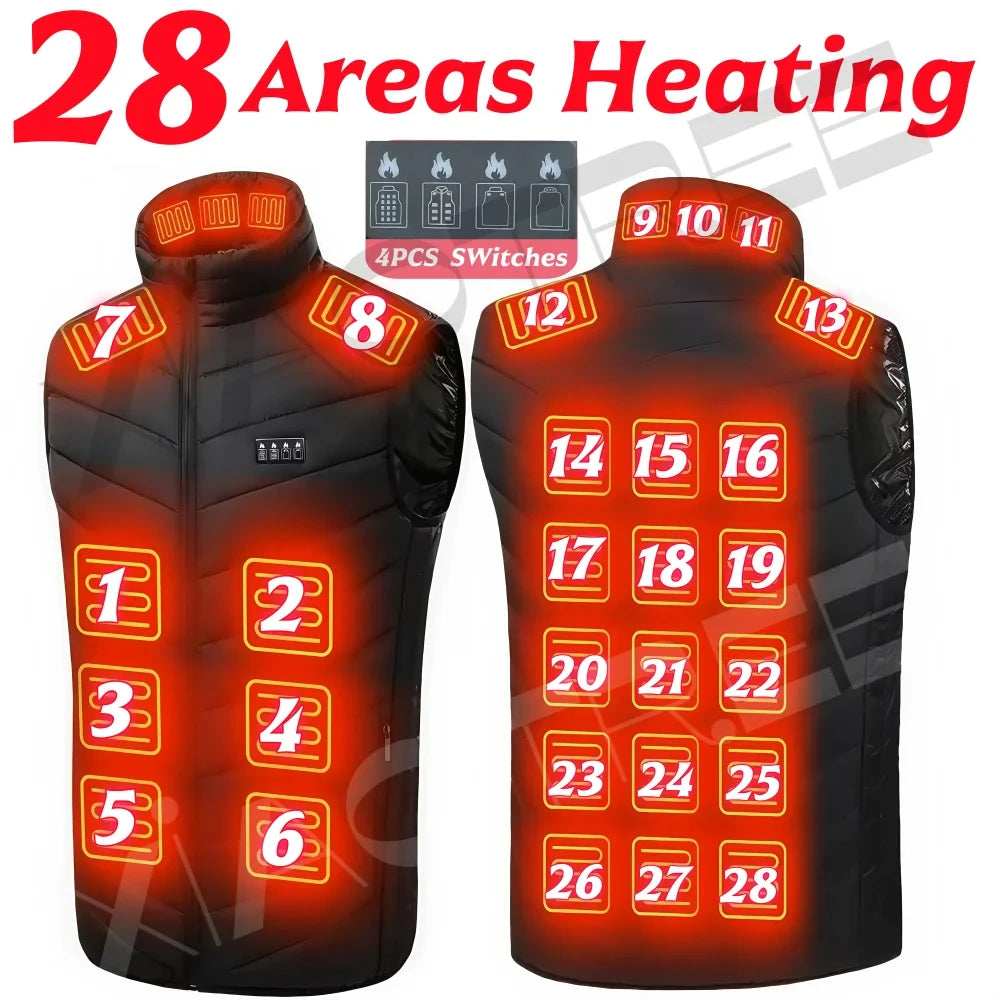 Areas Heated Vest Men Jacket Heated Winter Womens Electric