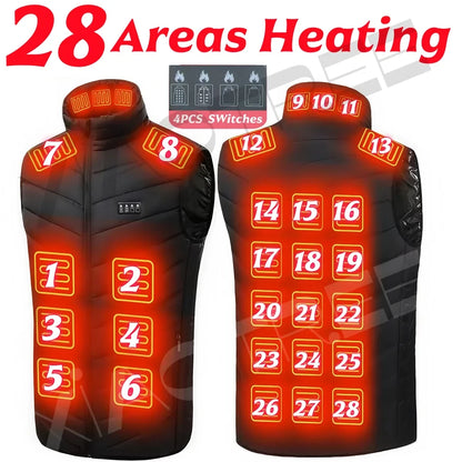 Areas Heated Vest Men Jacket Heated Winter Womens Electric