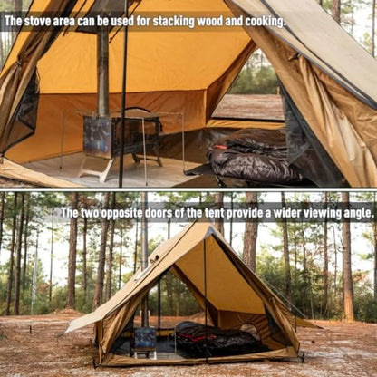 Camping Hot Tent Cabin with Stove Jack