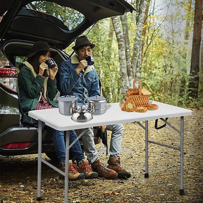 Portable Camping Rectangular Folding Adjustable Height Table