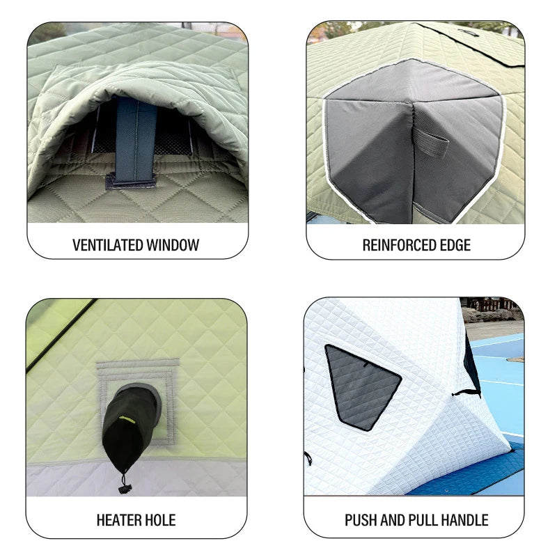 Outdoor Winter Fishing Tent For Camping 3-4 Person With Windows