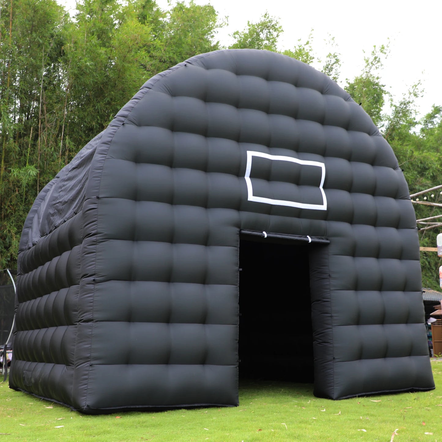 Large Black Inflatable Tent(15x15x14FT) Includes Blower Square