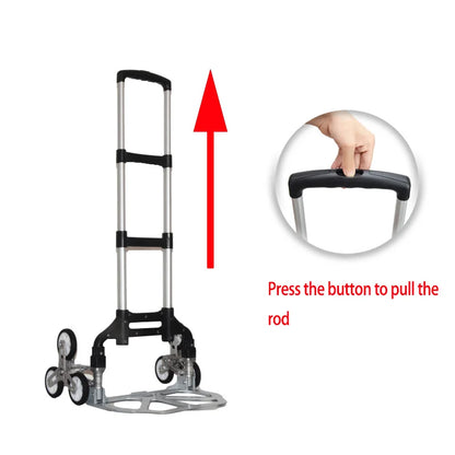 Hand Truck with Bungee Cord Heavy Foldable Trolley for Upstairs