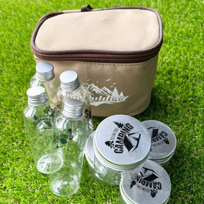 8Pcs Camping Seasoning Bottle Set with Storage Bag