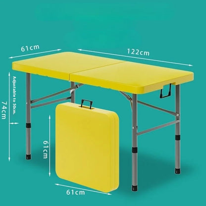 Portable Camping Rectangular Folding Adjustable Height Table