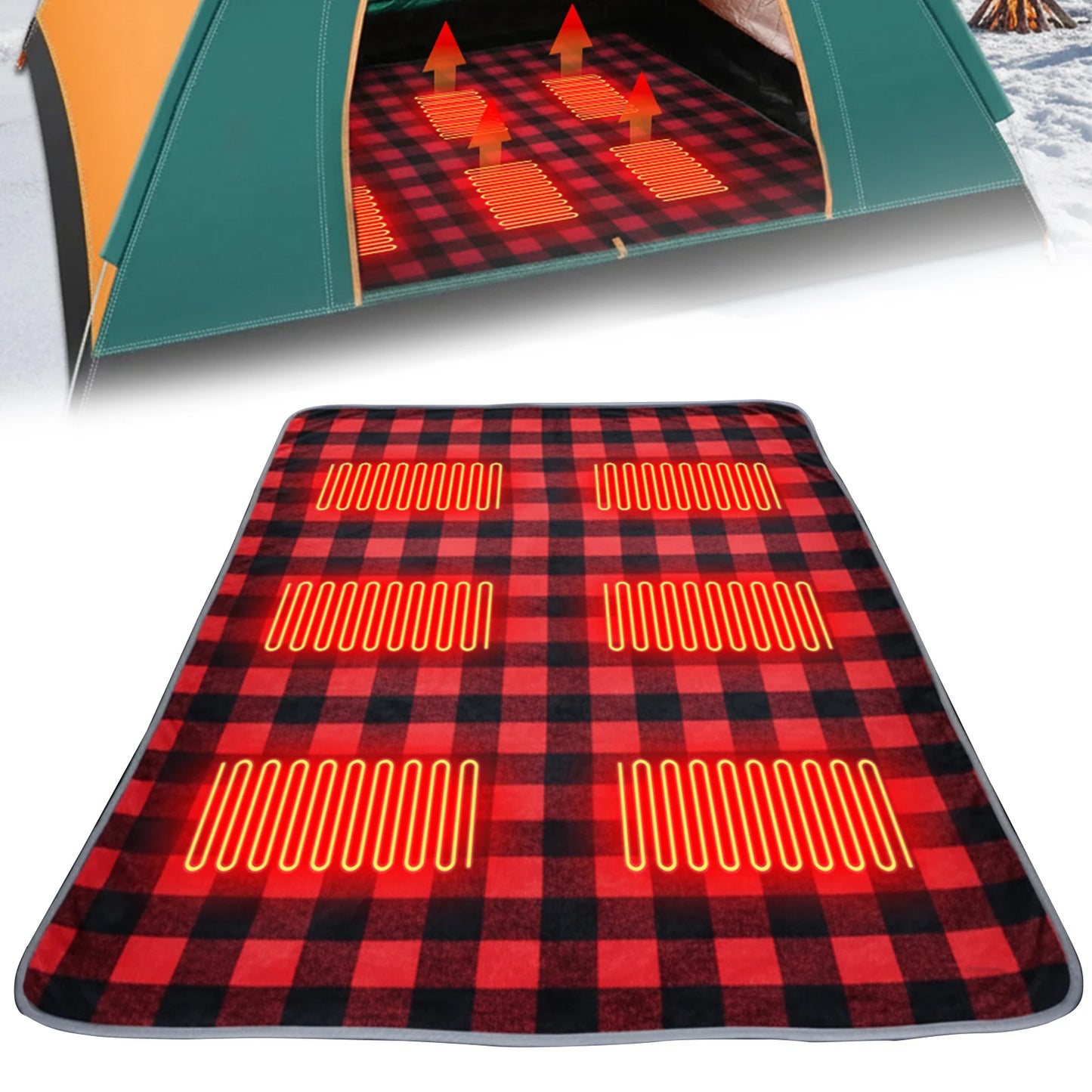 USB Heating Sleeping Mat 3 Adjustable Temperature Portable