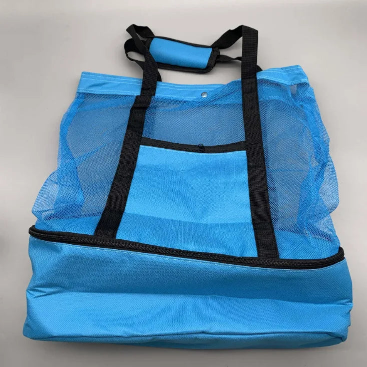Large Mesh Beach Cooler Bag Outdoor Camping Picnic