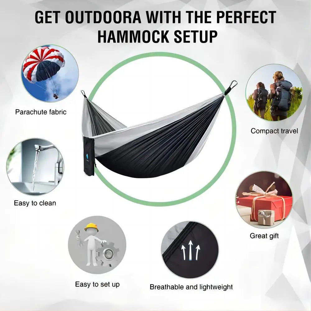 300x200cm Portable Camping Parachute Cloth Hammocks
