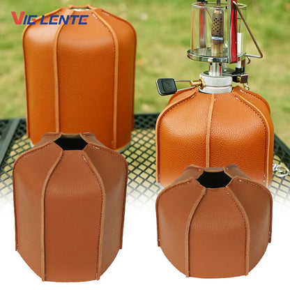 Gas Tank Protective Case PU Leather Fuel Cylinder Portable Camping Gas Covers