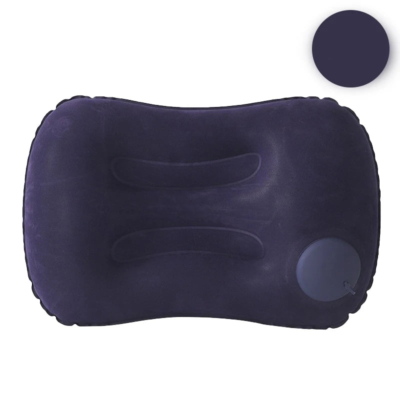 1pc Press And Inflate Portable Neck Pillow