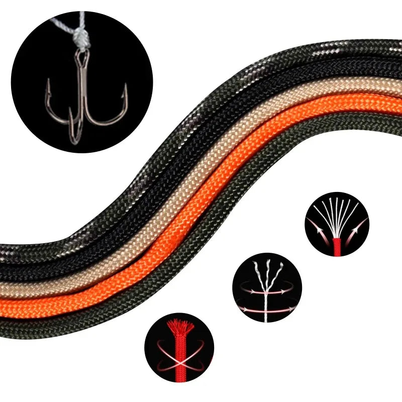 7-Cores 550 Paracord Rope 5 15 30 M Dia.4mm Cord