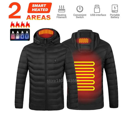Men Heated Jacket USB Electric Heated Coat