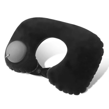 Flocking Inflatable Portable Neck Pillow