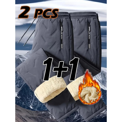 Men's Winter Hiking Pants Set Thickened Cold-proof