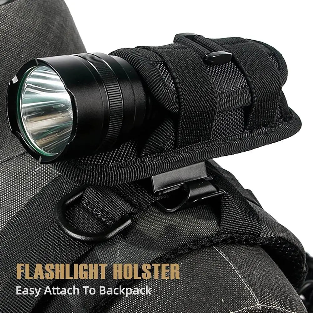Tactical Flashlight Pouch Belt Torch Bag