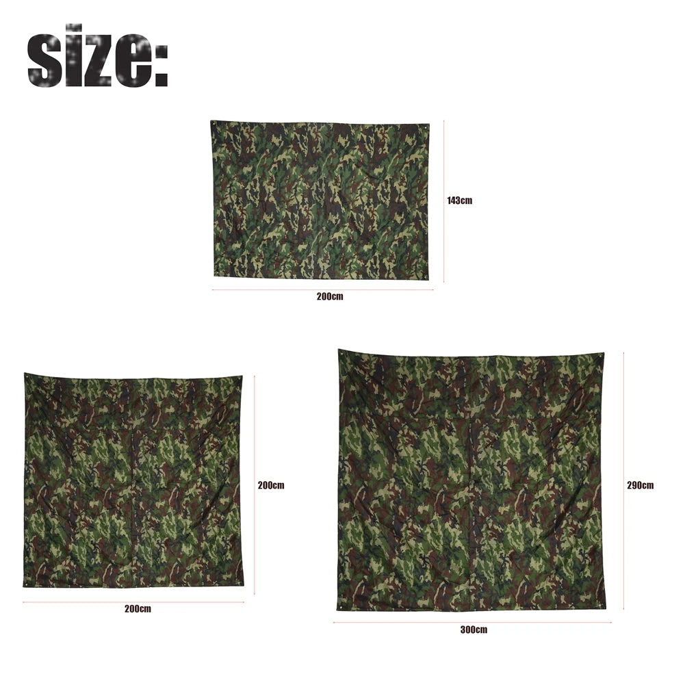 Camouflage Shelter Tourist Awning Canopy Tarp Tent Waterproof