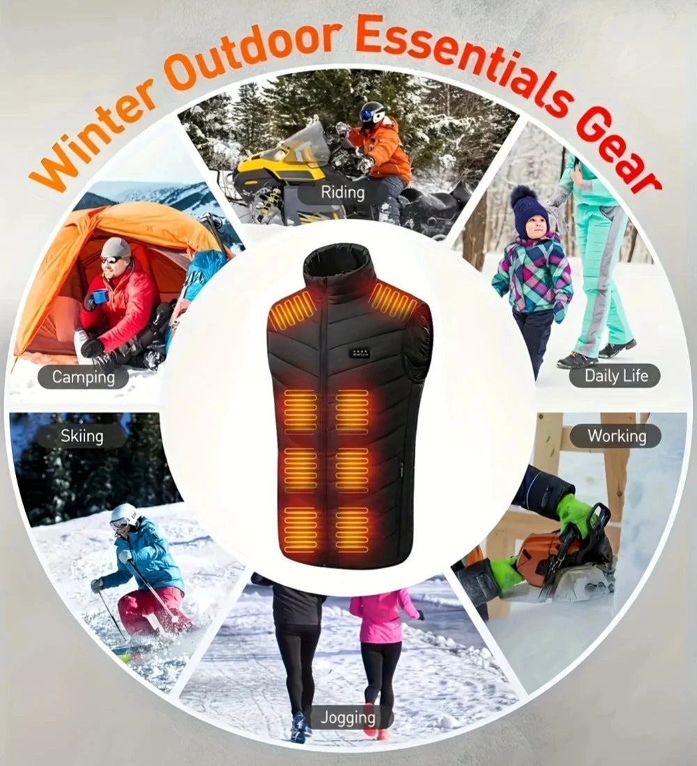 Areas Heated Vest Men Jacket Heated Winter Womens Electric