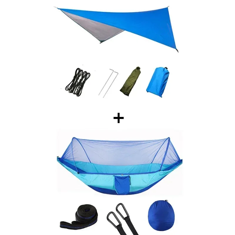 Pop-Up Portable Camping Hammock with Mosquito Net