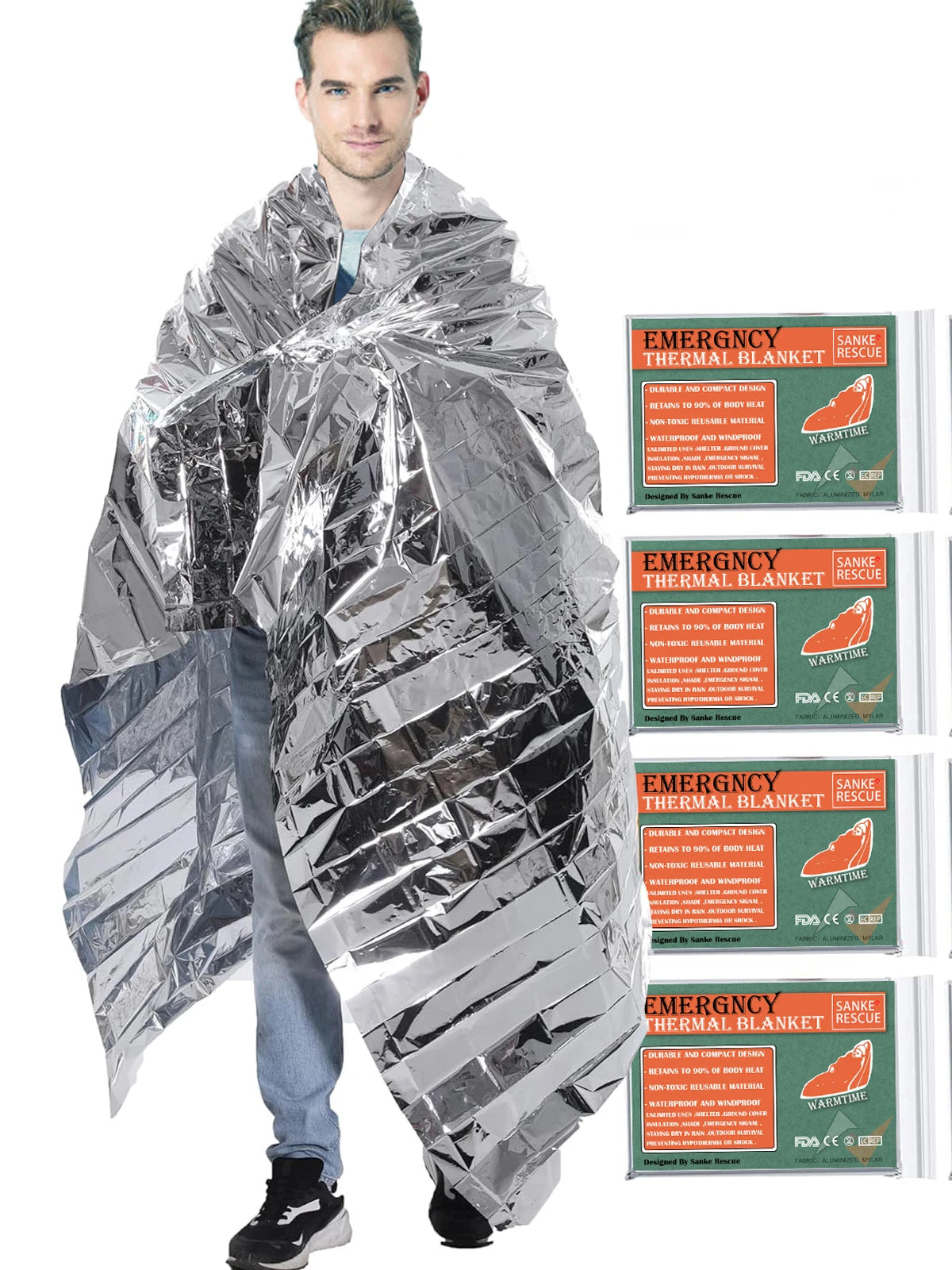 Emergency Blanket Mylar Thermal Outdoor Survival